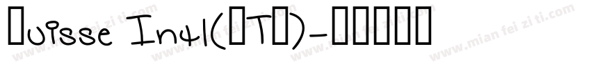 Suisse Intl(OTF)字体转换